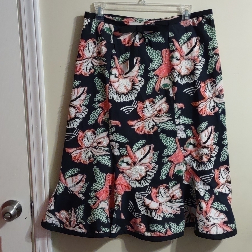 Dolce Floral Beaded Skirt